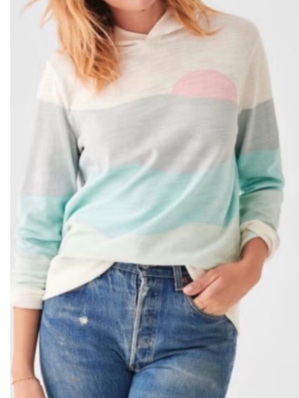 Faherty Sun and Wave Cream Knit Sweatshirt